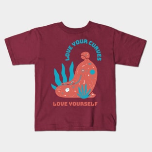 love your curves, love yourself Kids T-Shirt